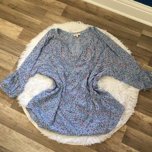 Adrienne Vittadini PLUS size 3X floral 3/4 sleeve blouse.